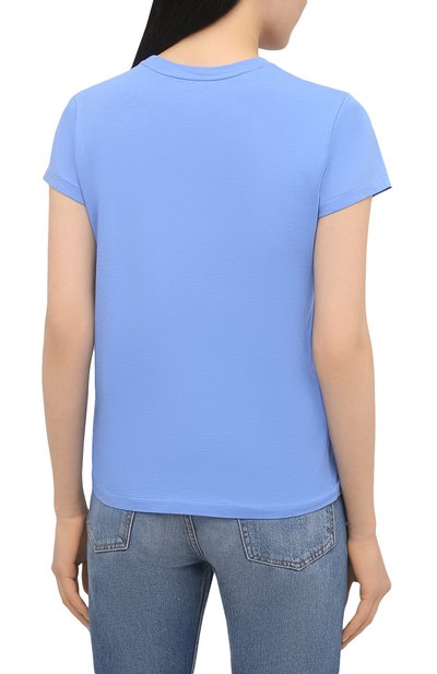 Хлопковая футболка POLO RALPH LAUREN синего цвета по цене 8590 руб., арт. 211734144, фото 4 Хлопковая футболка POLO RALPH LAUREN, арт. 211734144, фото 4