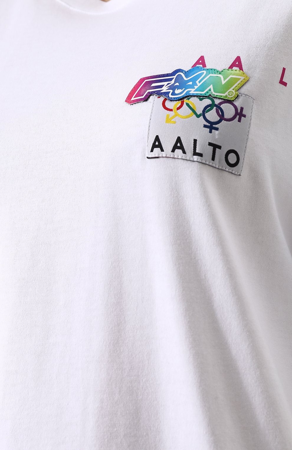 Хлопковая футболка свободного кроя с контрастным принтом AALTO, арт. AA-SS18-B2J23-527, фото 5