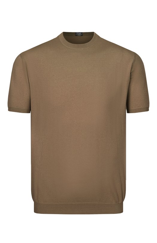 Хлопковый джемпер Kiton UMKXX37 Хаки UMKXX37