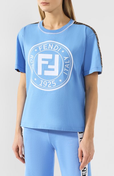 Хлопковая футболка FENDI, арт. FAF073 A6J6, фото 3