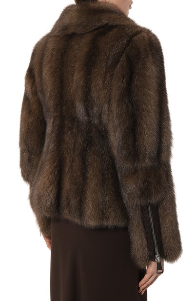 Шуба из меха соболя и отделкой из кожи крокодила JULIA DILUA, арт. 2022-0008, фото 4