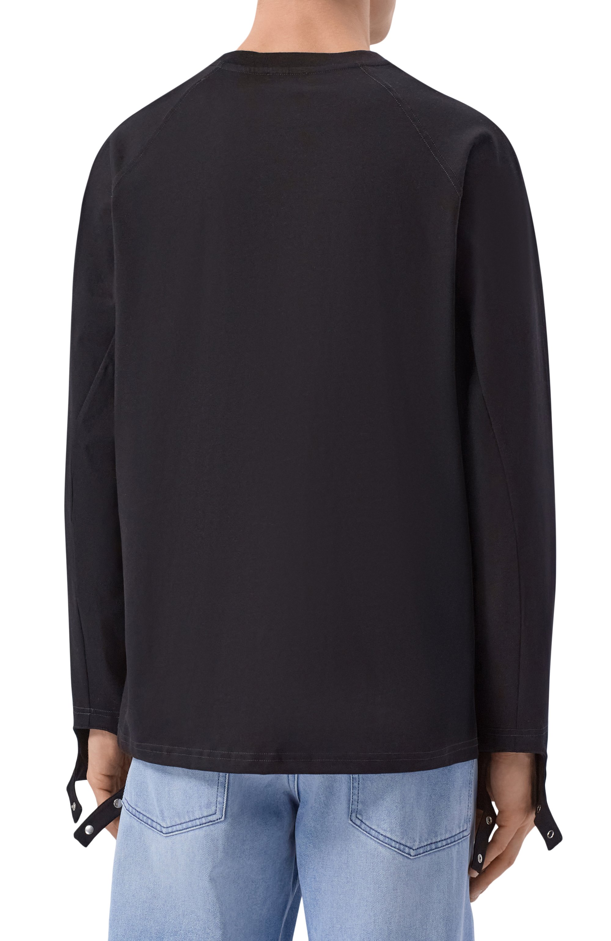 Хлопковый лонгслив DIESEL черного цвета по цене 23200 руб., арт. A22982/0DECG, фото 4 Хлопковый лонгслив DIESEL, арт. A22982/0DECG, фото 4