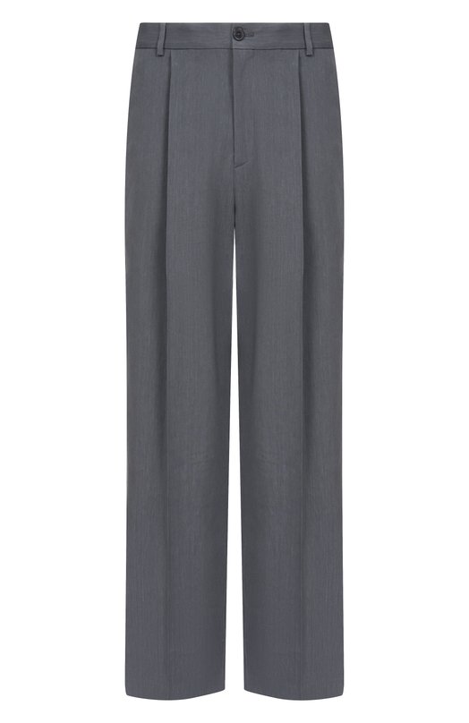 Брюки изо льна и вискозы Dries Van Noten 020900/3237 Серый 020900/3237