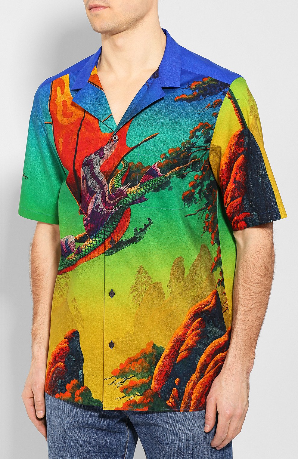 Хлопковая рубашка VALENTINO, арт. TV0AA77165S, фото 3