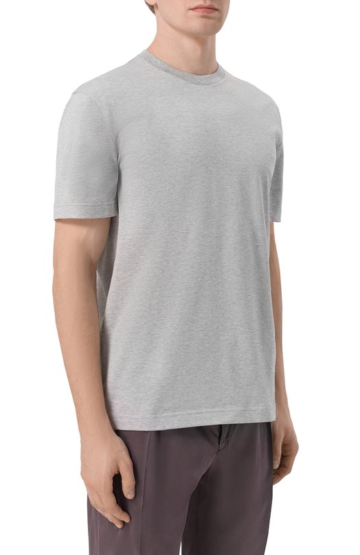 Хлопковая футболка Kiton UMM0745 Серый  UMM0745 Фото 3