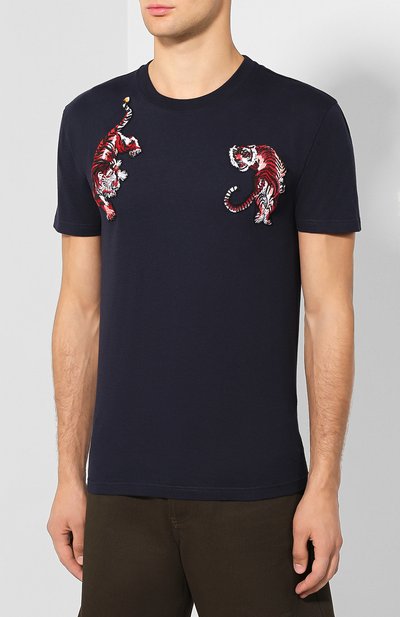 Хлопковая футболка VALENTINO, арт. SV3MG03E5GY, фото 3