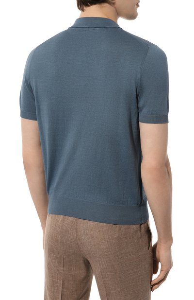 Поло из хлопка и шелка CANALI, арт. C0844/MK01868, фото 4