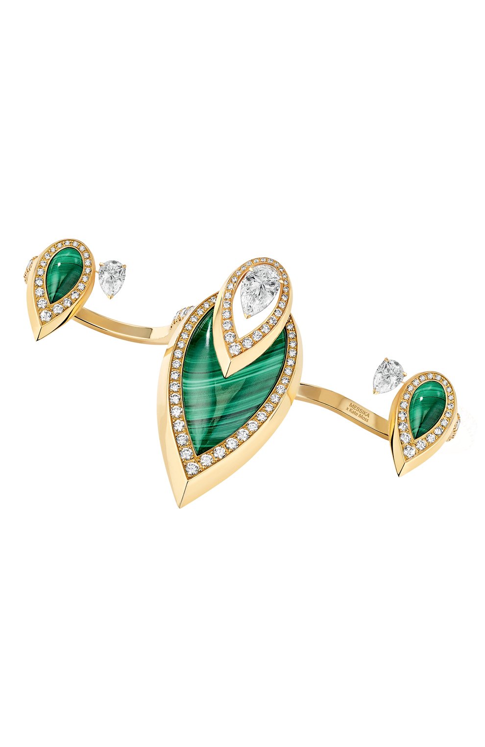 Кольцо на три пальца colour play MESSIKA бесцветного цвета по цене 3490500 руб., арт. 11311-YG, фото 1 Кольцо на три пальца colour play MESSIKA, арт. 11311-YG, фото 1