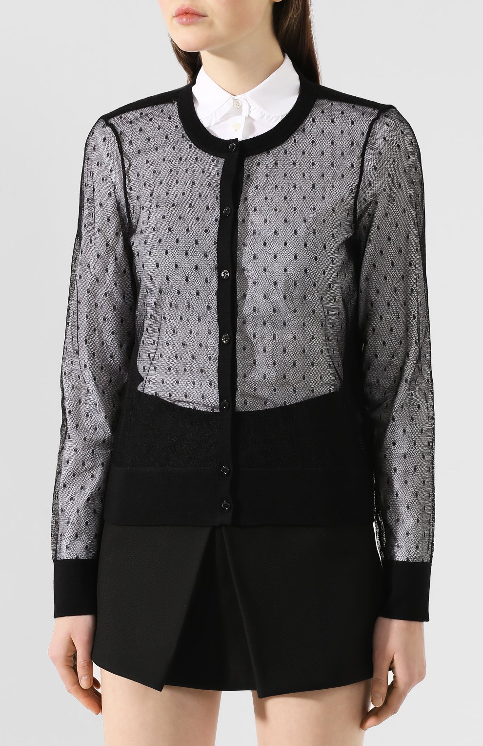 Кардиган REDVALENTINO черного цвета по цене 48500 руб., арт. TR3KAA51/4VM, фото 3 Кардиган REDVALENTINO, арт. TR3KAA51/4VM, фото 3