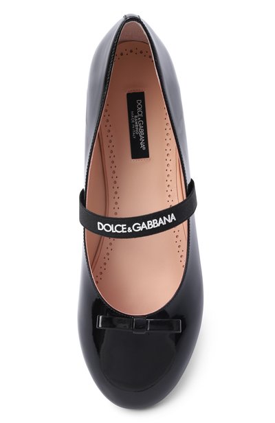 Кожаные балетки DOLCE & GABBANA черного цвета по цене 57500 руб., арт. D11294/A4831, фото 4 Кожаные балетки DOLCE & GABBANA, арт. D11294/A4831, фото 4