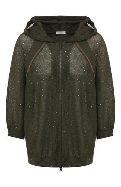 Женский кардиган из смеси льна и шелка BRUNELLO CUCINELLI, арт. M10572706