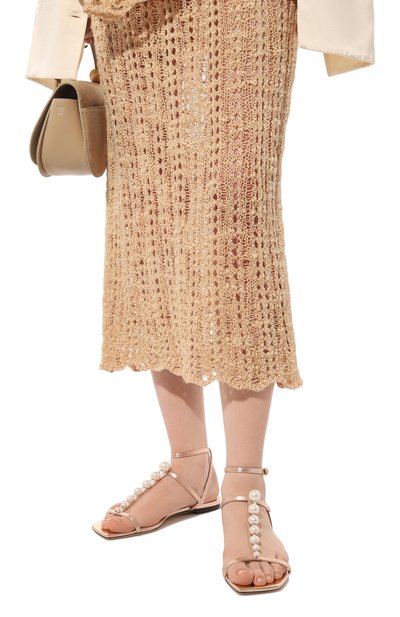 Кожаные сандалии amari JIMMY CHOO, арт. AMARI FLAT/AZM, фото 3