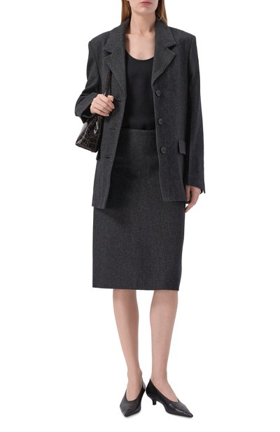 Шерстяной жакет TOTEME темно-серого цвета по цене 166000 руб., арт. 261-WRZ0063-FB0562, фото 2 Шерстяной жакет TOTEME, арт. 261-WRZ0063-FB0562, фото 2