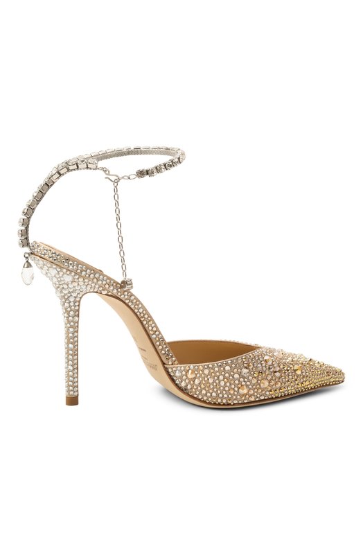 Текстильные туфли Saeda 100 Jimmy Choo SAEDA100ZPJ Золотой  SAEDA100ZPJ Фото 5