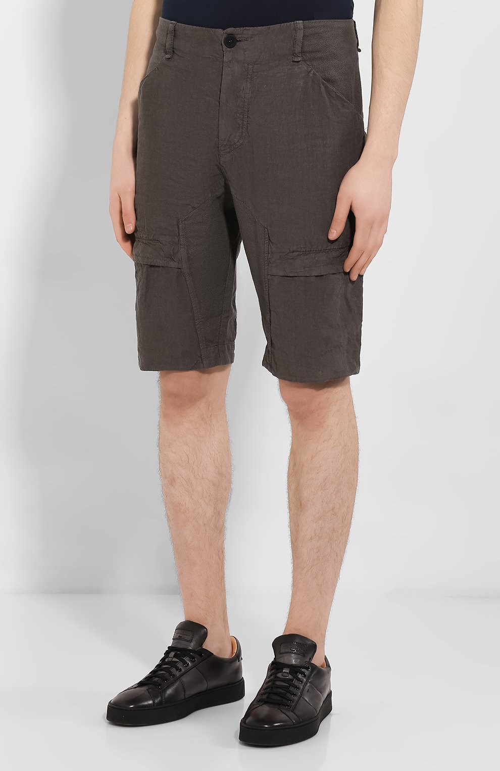 Шорты из смеси льна и хлопка TRANSIT коричневого цвета по цене 38450 руб., арт. CFUTRKD133, фото 3 Шорты из смеси льна и хлопка TRANSIT, арт. CFUTRKD133, фото 3