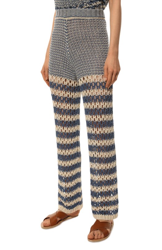 Хлопковые брюки REDVALENTINO Голубой, фото 3