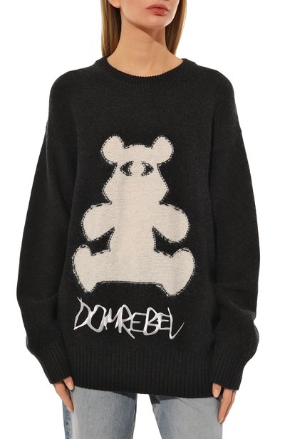 Пуловер из хлопка и шерсти DOMREBEL, арт. BEARCL0PS/KNIT CREWNECK, фото 3