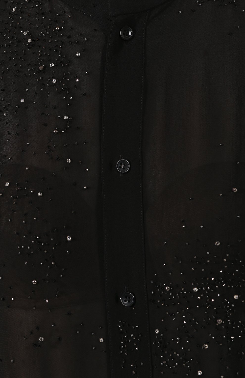 Рубашка из вискозы SAINT LAURENT черного цвета по цене 277500 руб., арт. 611913/Y241S, фото 5 Рубашка из вискозы SAINT LAURENT, арт. 611913/Y241S, фото 5