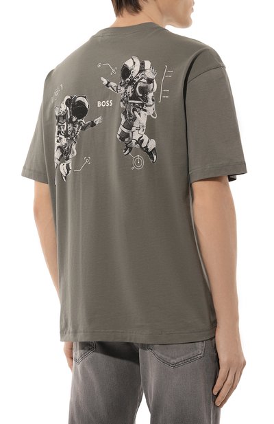 Хлопковая футболка BOSS ORANGE, арт. 50528221, фото 4