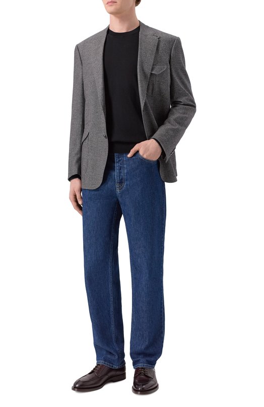 Шерстяной пиджак Stefano Ricci S1RF432SH3/W0002I Серый  S1RF432SH3/W0002I Фото 3