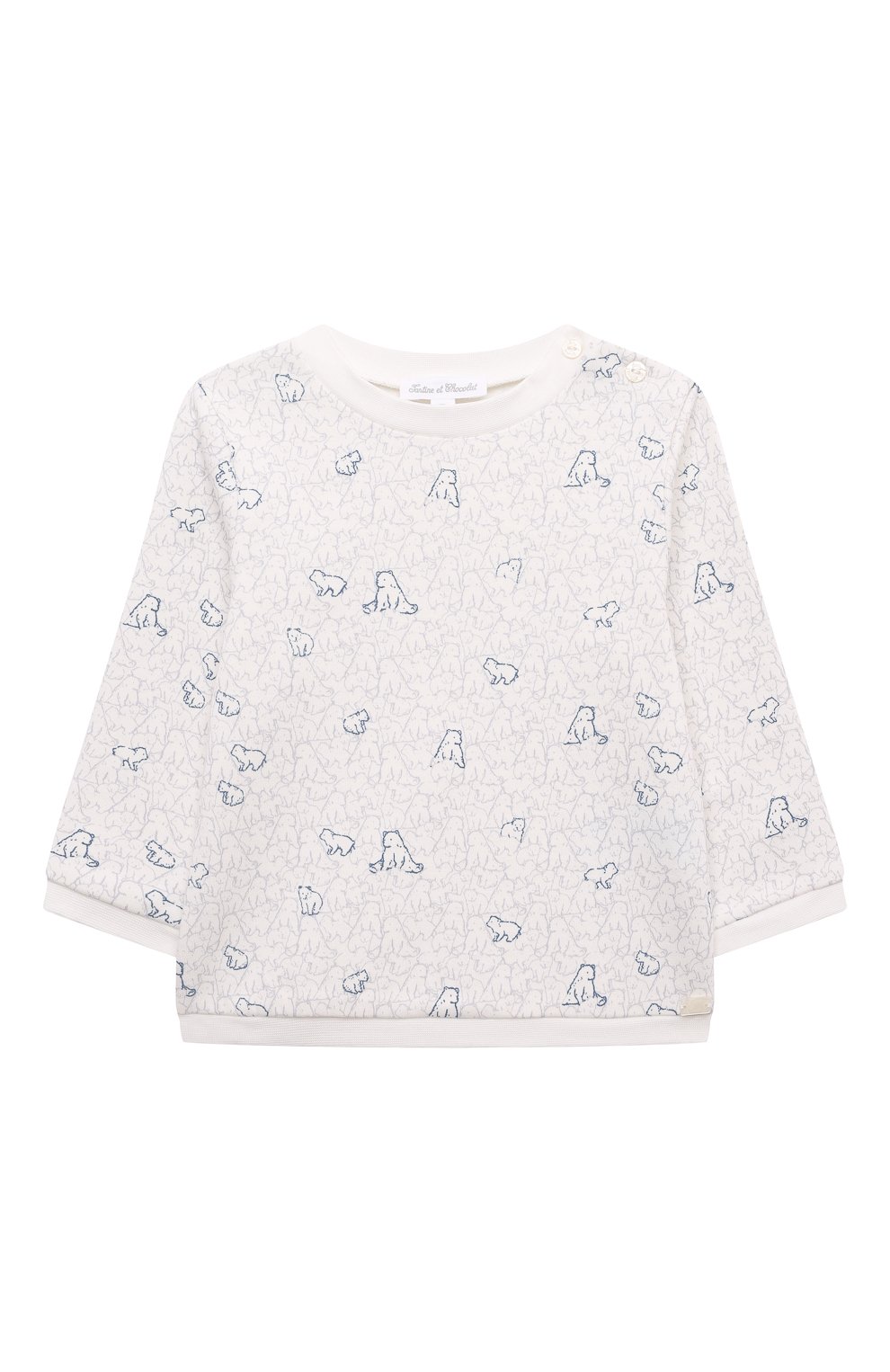 Комплект из свитшота и брюк TARTINE ET CHOCOLAT кремового цвета по цене 12750 руб., арт. TV36040/1M-12M, фото 2 Комплект из свитшота и брюк TARTINE ET CHOCOLAT, арт. TV36040/1M-12M, фото 2