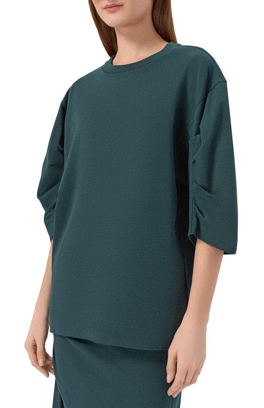 Хлопковая футболка Dries Van Noten 011107/3603 Зелёный  011107/3603 Фото 3