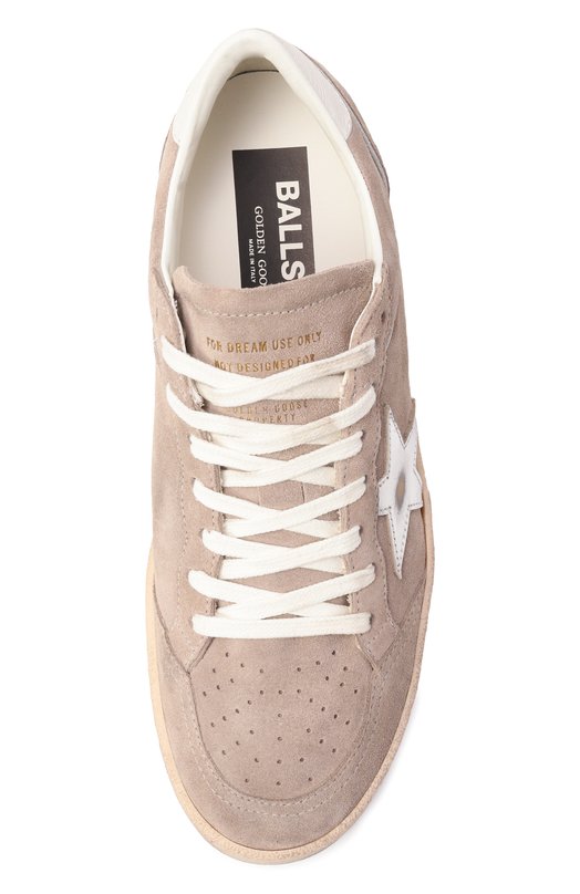 Замшевые кеды Ball Star Golden Goose Deluxe Brand GWF00327.F007265 Бежевый  GWF00327.F007265 Фото 6