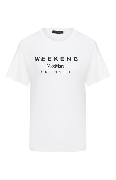 Женская хлопковая футболка WEEKEND MAX MARA, арт. CABINA