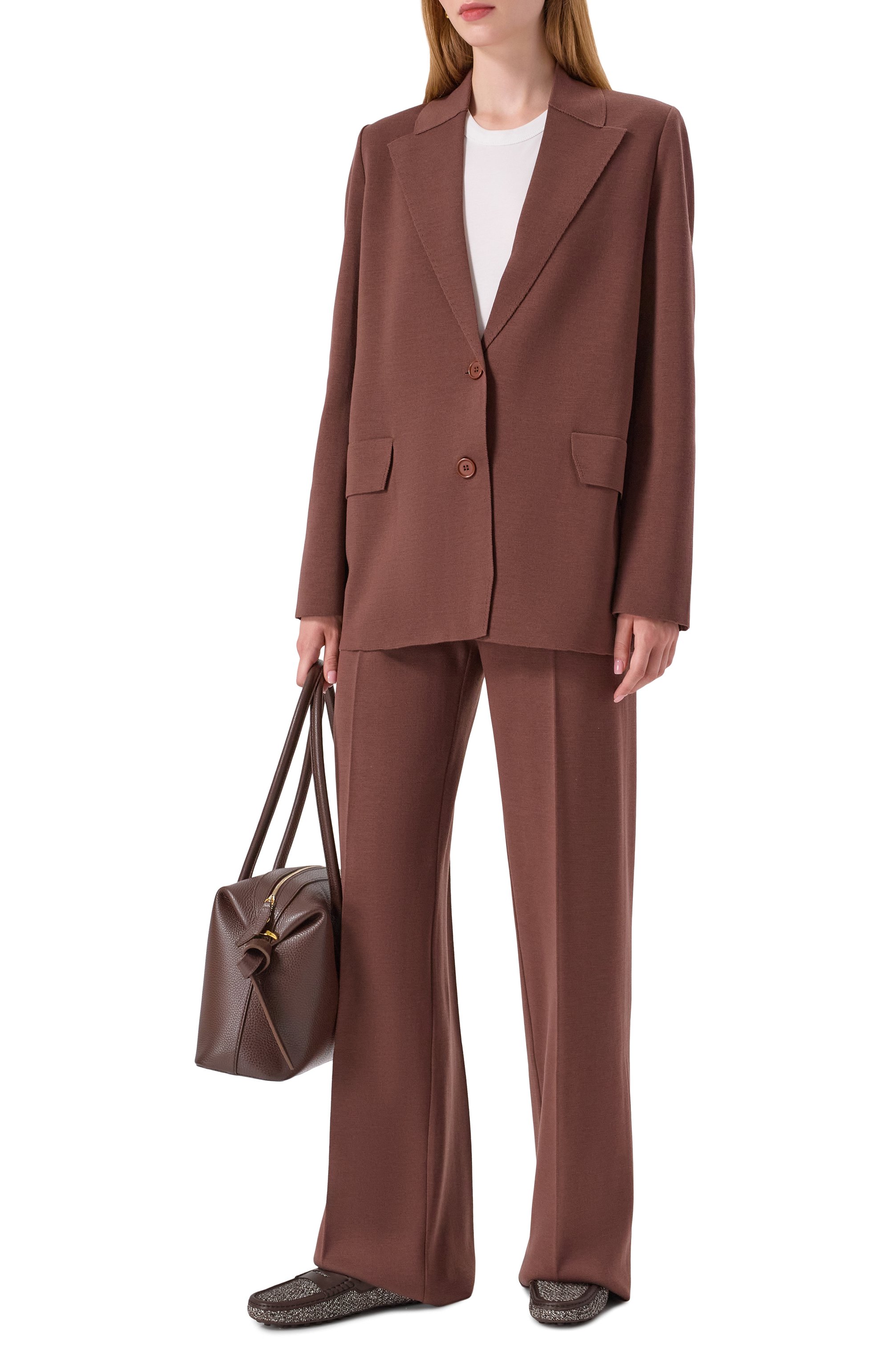 Комбинированные мокасины gommino TOD’S темно-коричневого цвета по цене 69700 руб., арт. XXW22L0JG60/UCY, фото 3 Комбинированные мокасины gommino TOD’S, арт. XXW22L0JG60/UCY, фото 3