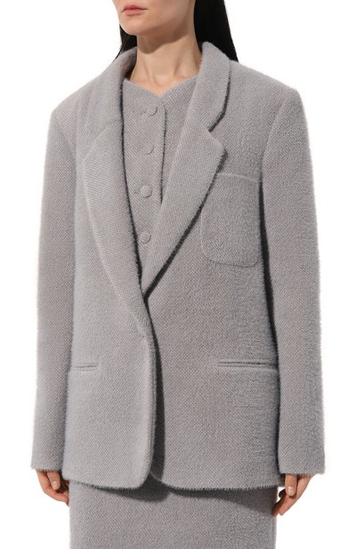 Жакет LESYANEBO серого цвета по цене 38000 руб., арт. FW23/H-415/CNC, фото 3 Жакет LESYANEBO, арт. FW23/H-415/CNC, фото 3