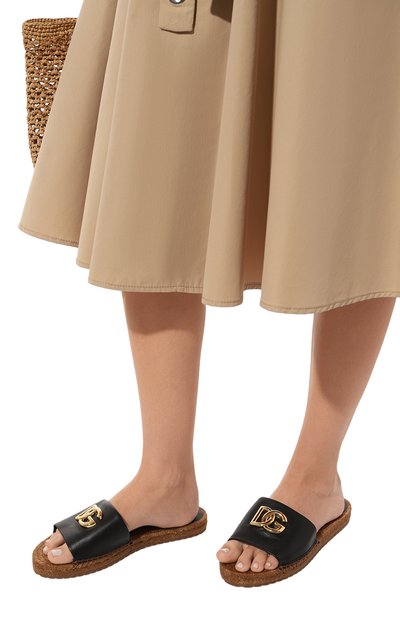 Кожаные шлепанцы DOLCE & GABBANA, арт. CE0124/AX191, фото 3