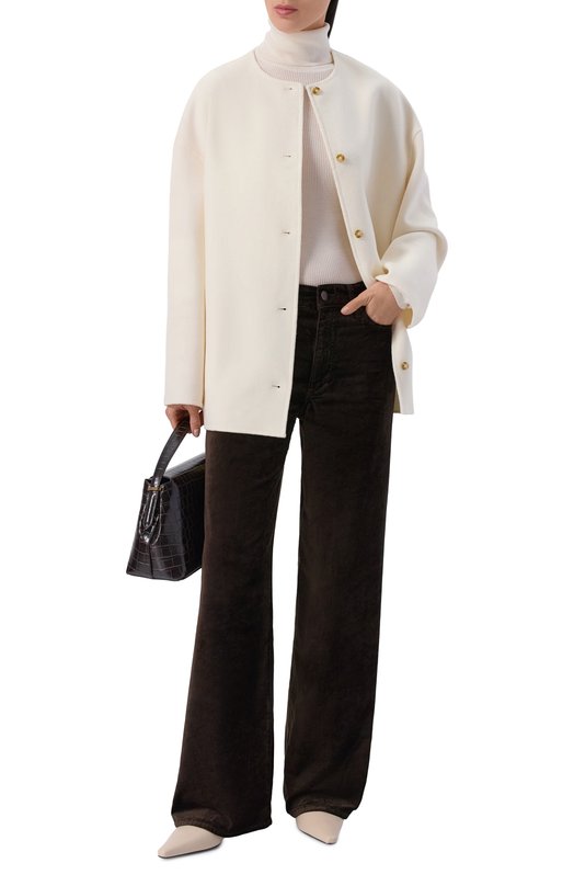 Бархатные брюки Frame Denim LSP411/LE SLIM PALAZZ0 VELVETEEN Коричневый  LSP411/LE SLIM PALAZZ0 VELVETEEN Фото 2