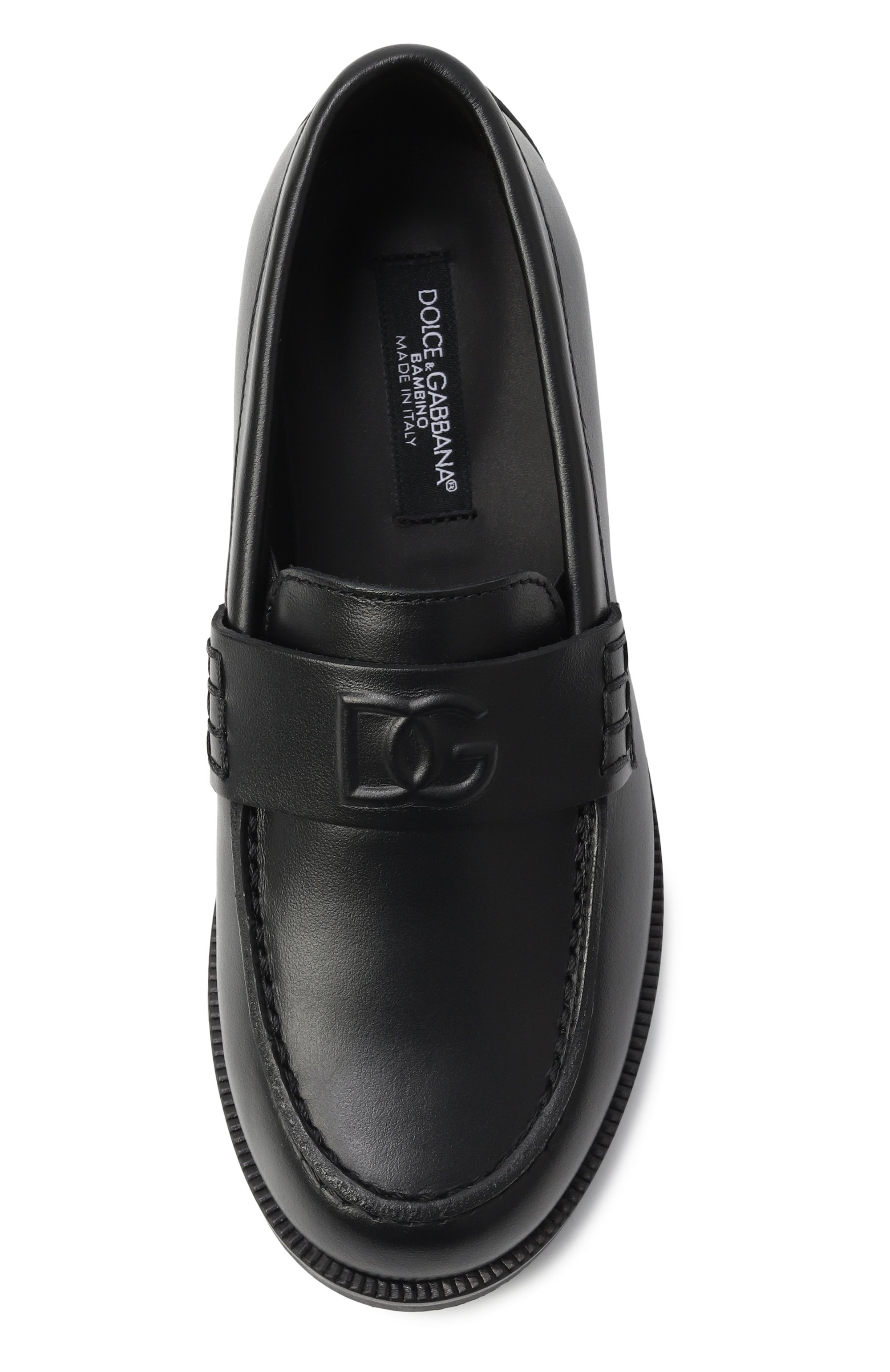 Кожаные лоферы DOLCE & GABBANA, арт. DA5296/A6M18/27-36, фото 4