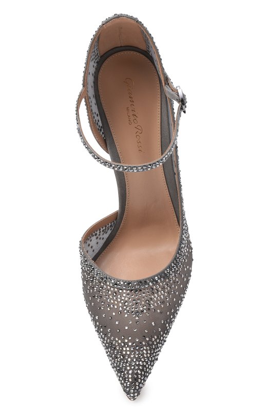 Комбинированные туфли Rania Mary Jane 105 Gianvito Rossi G40447.15RIC.B0RACCA Серебряный  G40447.15RIC.B0RACCA Фото 6