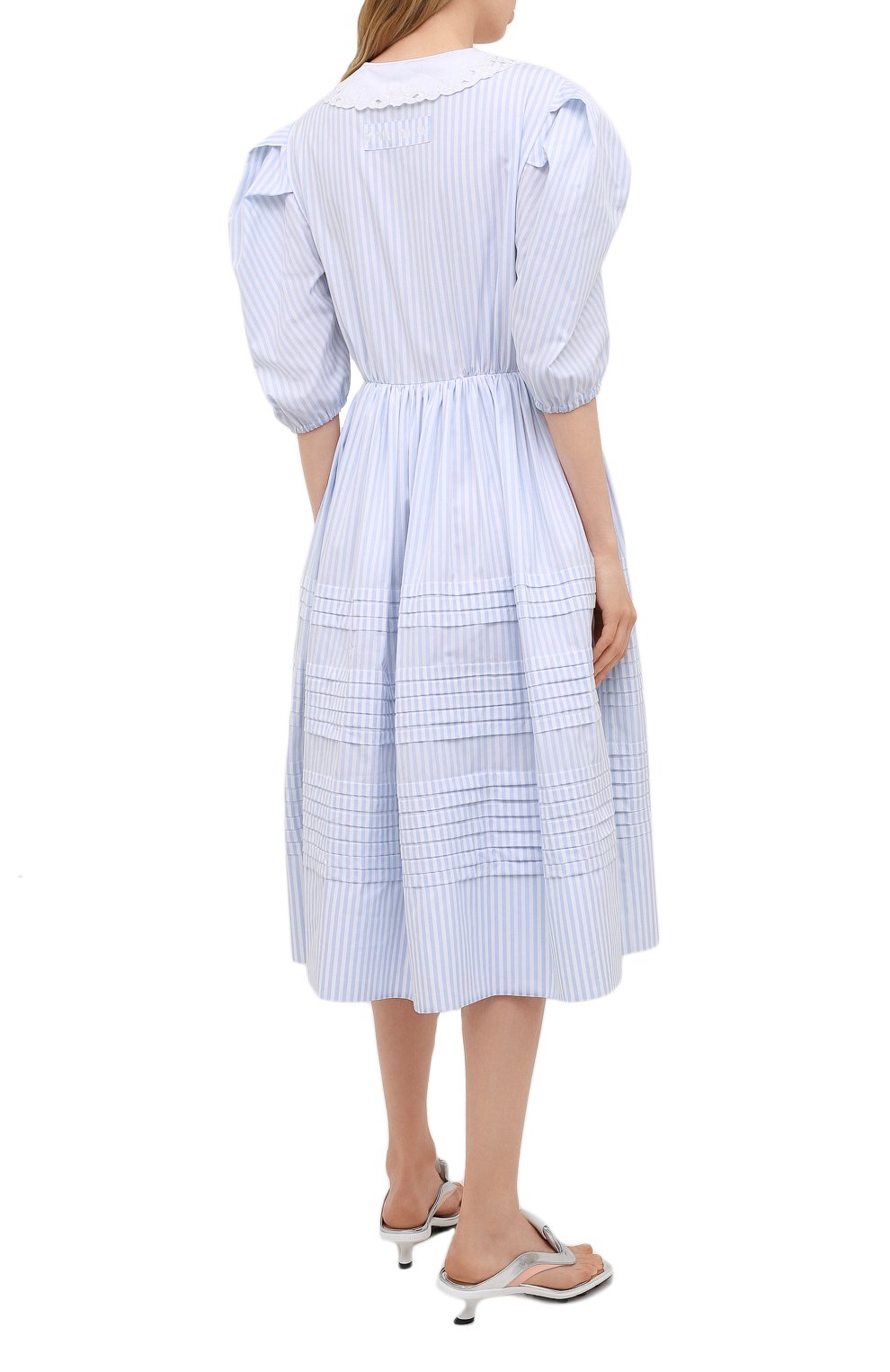 Хлопковое платье MIU MIU голубого цвета по цене 340000 руб., арт. MF4341-Z58-F0M10, фото 4 Хлопковое платье MIU MIU, арт. MF4341-Z58-F0M10, фото 4