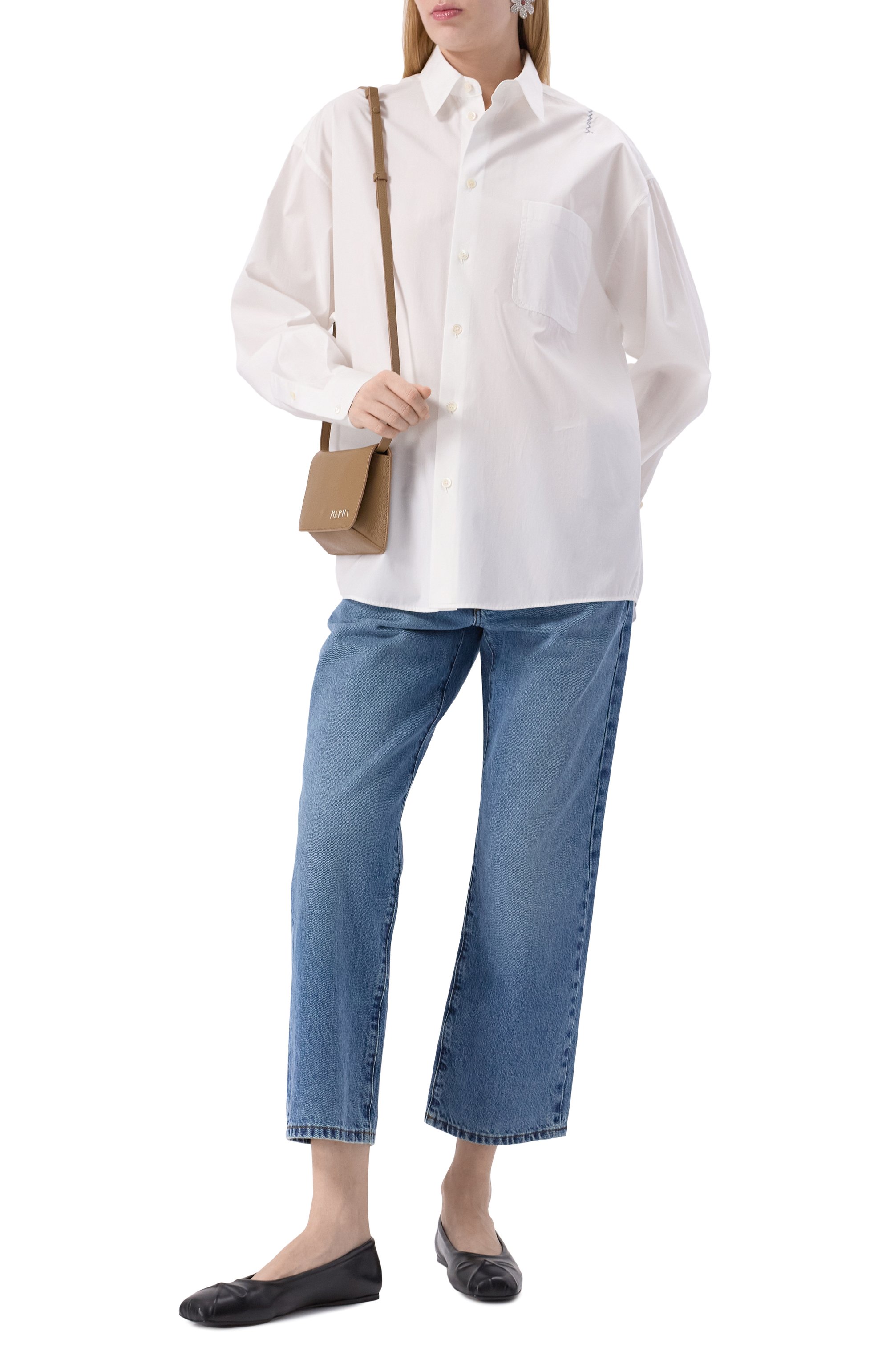 Хлопковая рубашка MARNI, арт. CAMA0505S6/UTC223, фото 2