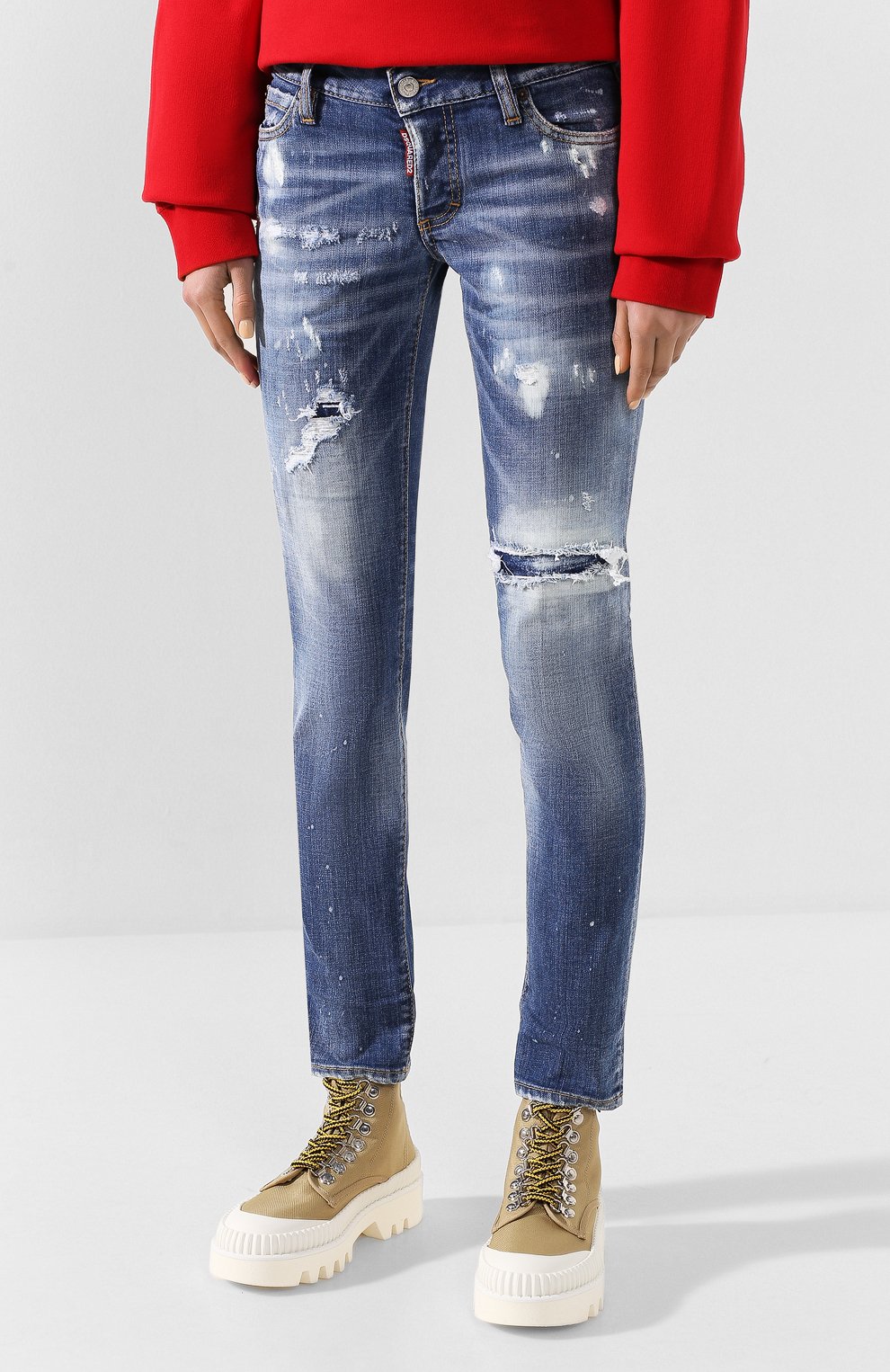 Джинсы DSQUARED2 синего цвета по цене 53250 руб., арт. S72LB0278/S30664, фото 3 Джинсы DSQUARED2, арт. S72LB0278/S30664, фото 3