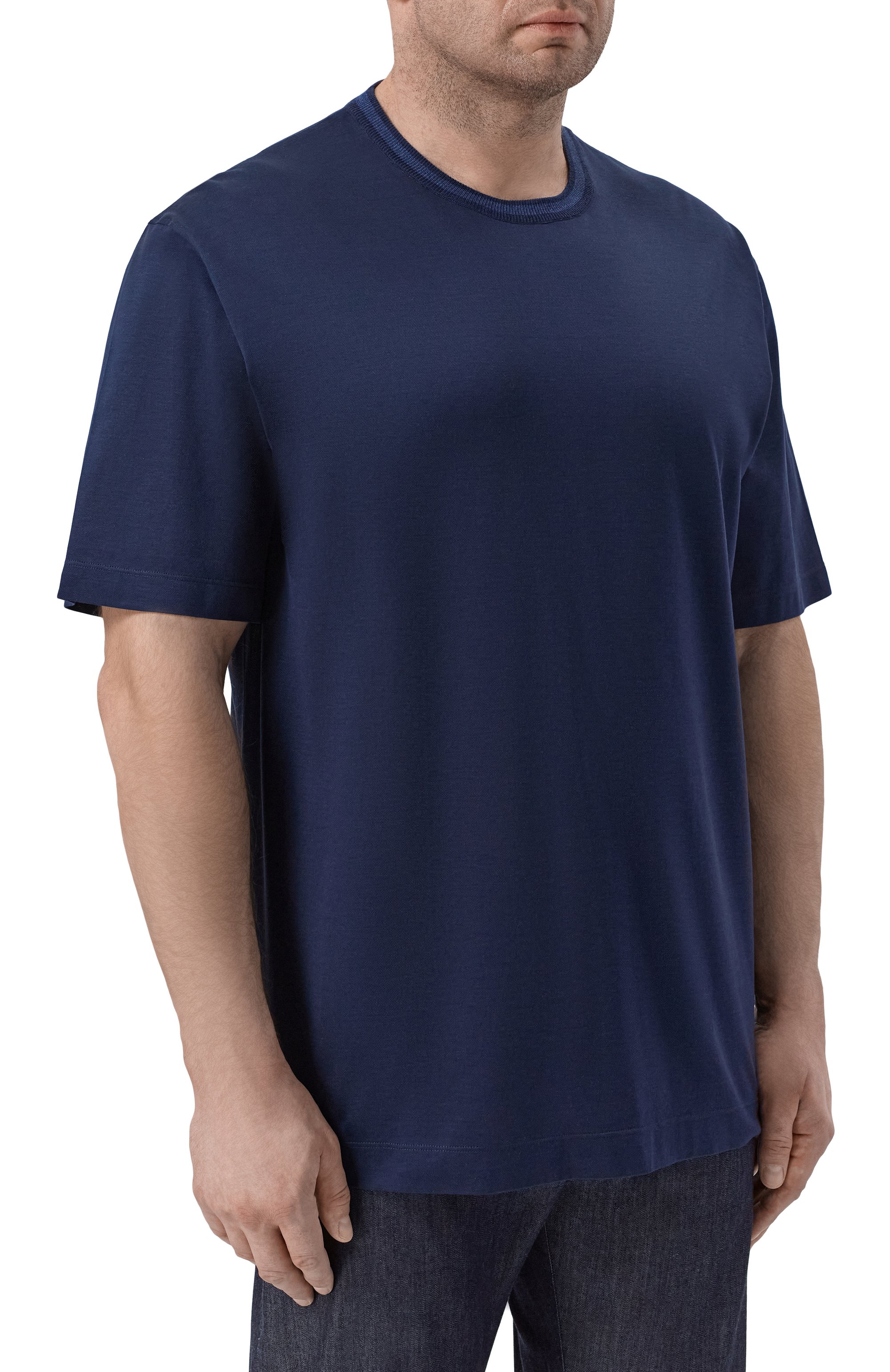 Футболка из хлопка и ше лка CORTIGIANI, арт. 4AJ635, фото 3