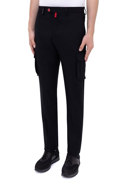 Шерстяные брюки-карго KITON, арт. UFPPCAK01T88, фото 3