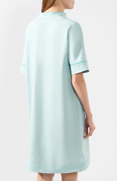 Льняное платье LORO PIANA голубого цвета по цене 179500 руб., арт. FAL1157, фото 4 Льняное платье LORO PIANA, арт. FAL1157, фото 4