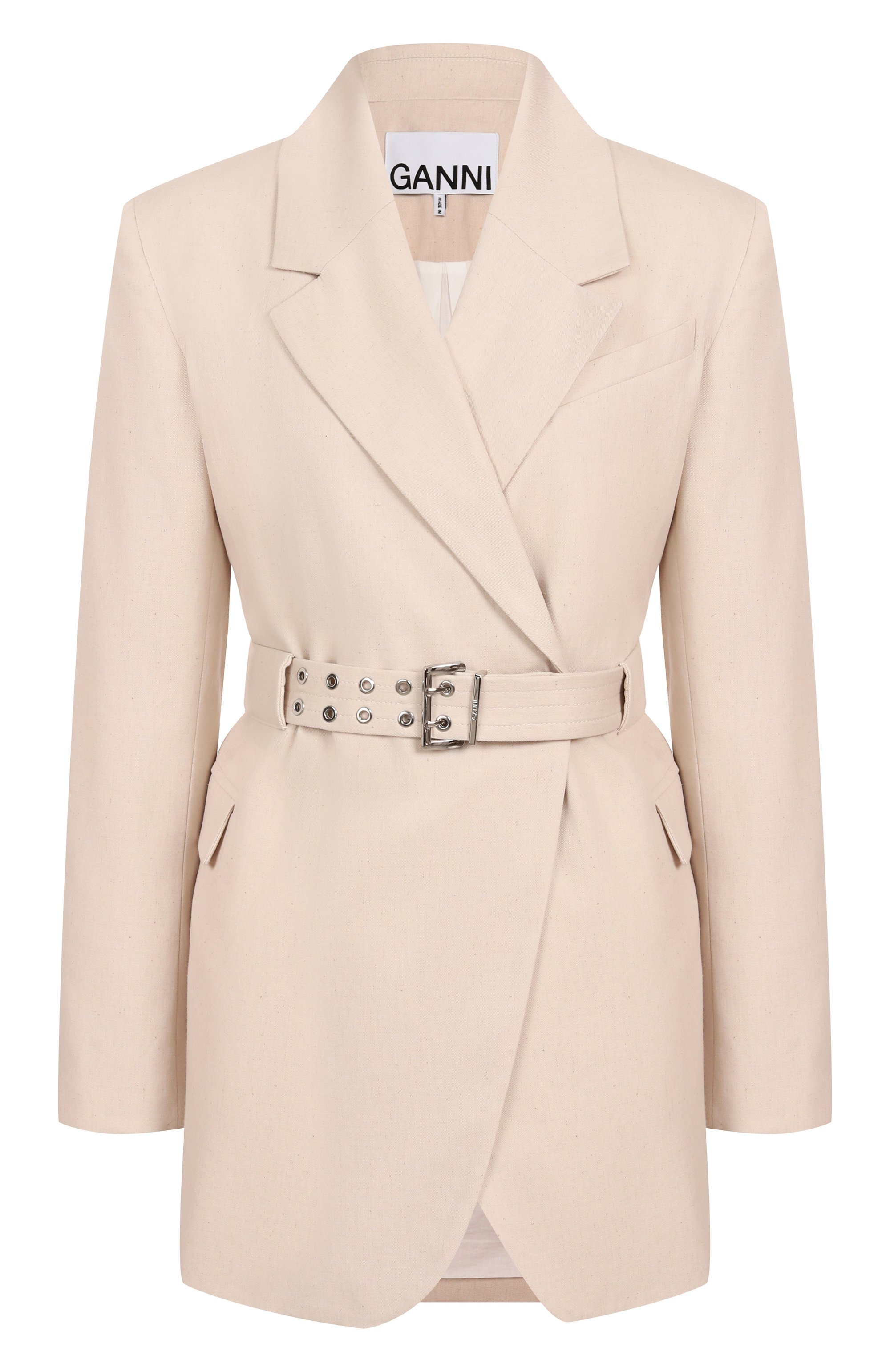 Жакет из хлопка и льна GANNI, арт. W0231/265, фото 1