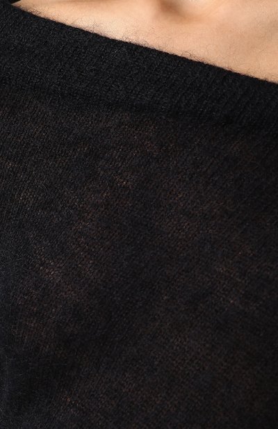Однотонный пуловер с открытым плечом TOM FORD черного цвета по цене 128500 руб., арт. MAK822-YAX172, фото 5 Однотонный пуловер с открытым плечом TOM FORD, арт. MAK822-YAX172, фото 5