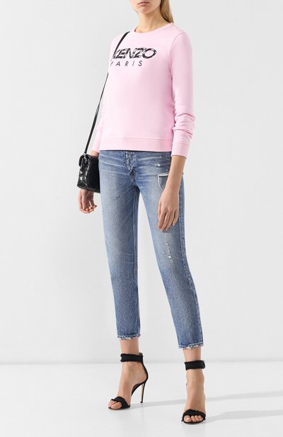 Джинсы с потертостями MOUSSY голубого цвета по цене 21500 руб., арт. 025CSC11-1170, фото 2 Джинсы с потертостями MOUSSY, арт. 025CSC11-1170, фото 2