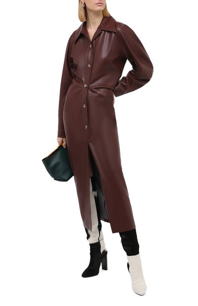 Платье NANUSHKA, арт. SAMI_PLUM CHUTNEY_VEGAN LEATHER, фото 2