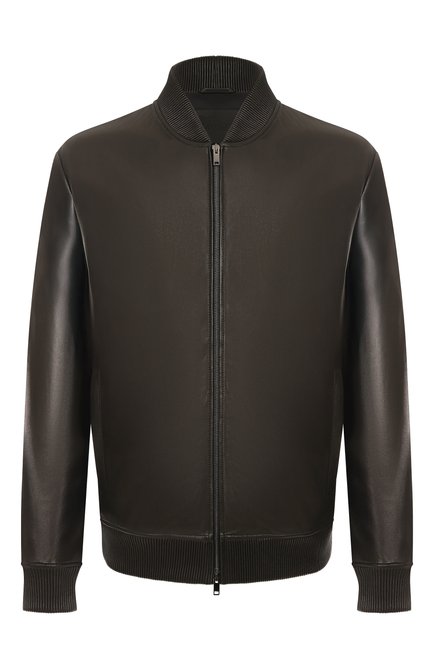 Мужской кожаный бомбер MVST, арт. 54202