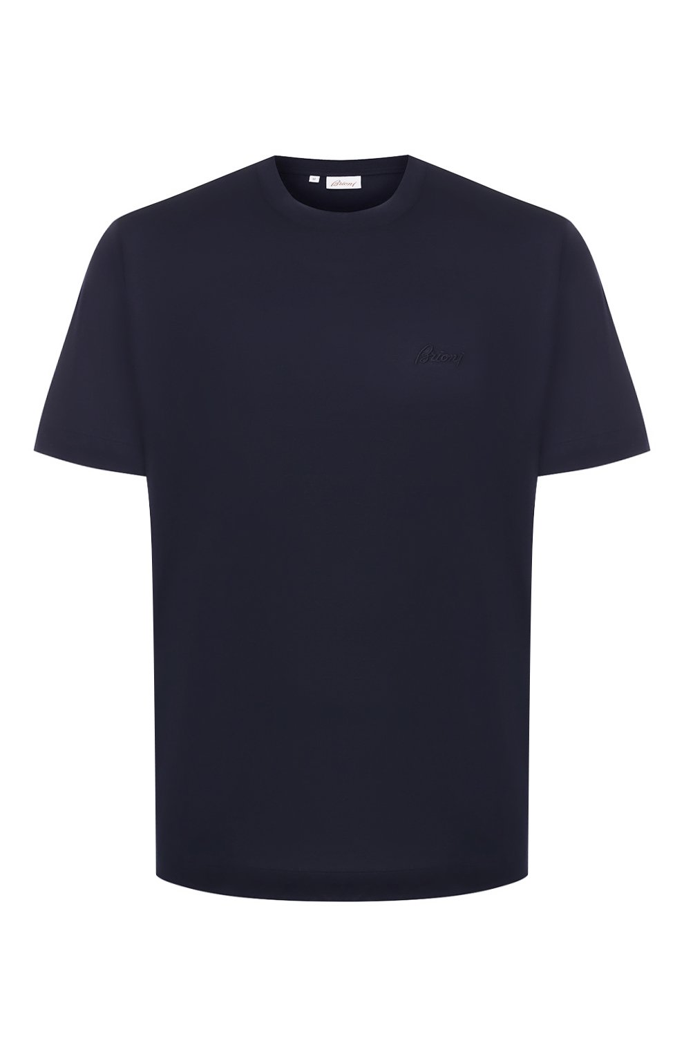 Хлопковая футболка BRIONI темно-синего цвета по цене 38800 руб., арт. UJCA0L/PZ600, фото 1 Хлопковая футболка BRIONI, арт. UJCA0L/PZ600, фото 1