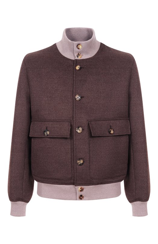 Шерстяной бомбер Brunello Cucinelli MY4966559 Коричневый MY4966559