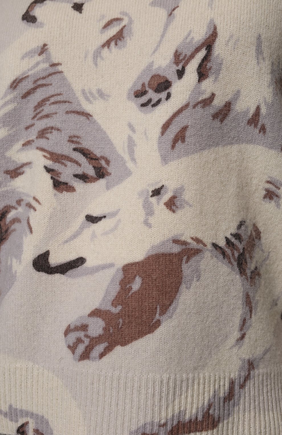 Хлопковый пуловер polar bear KENZO кремового цвета по цене 29950 руб., арт. FB62PU6253CA, фото 5 Хлопковый пуловер polar bear KENZO, арт. FB62PU6253CA, фото 5