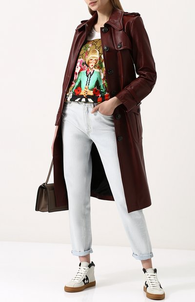 Хлопковая футболка свободного кроя с принтом GUCCI, арт. 492347/X3L88, фото 2