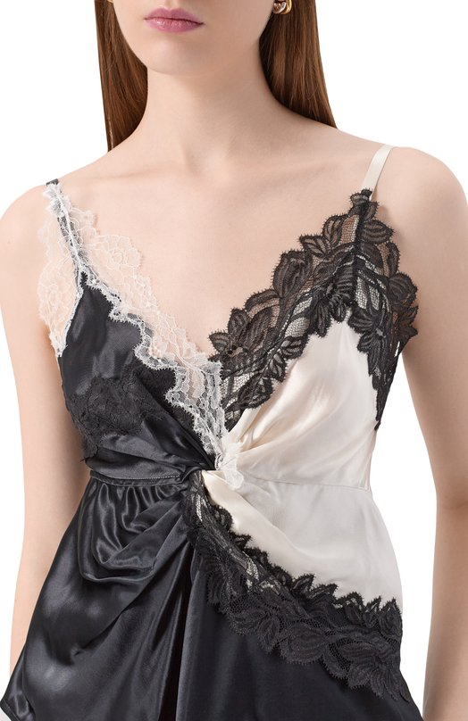 Атласный топ 3.1 Phillip Lim S251-21672SHI Чёрно-белый  S251-21672SHI Фото 5